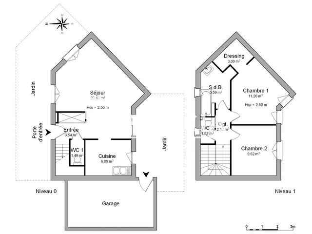 Maison 3 pièces (68.25 m²) à louer - Merignac (33700)