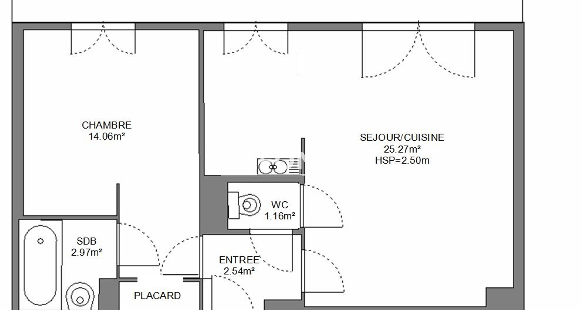 Appartement 2 pièces (46.02 m²) à louer - Villeneuve-saint-georges (94190)
