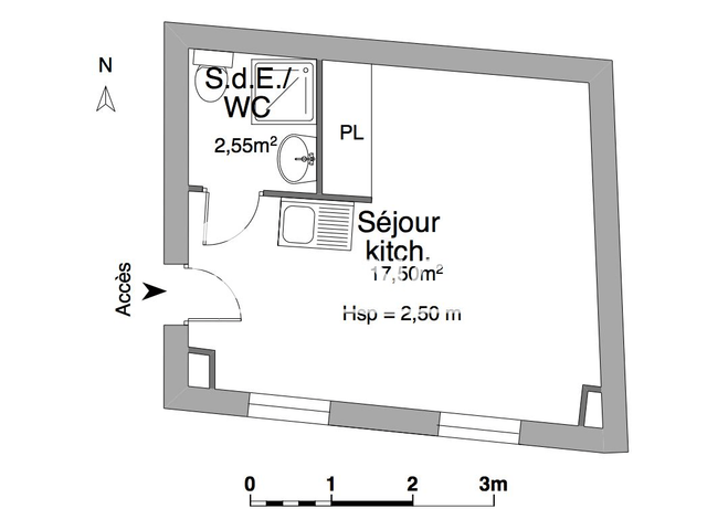 Studio meublé (20.05 m²) à louer - Lorient (56100)