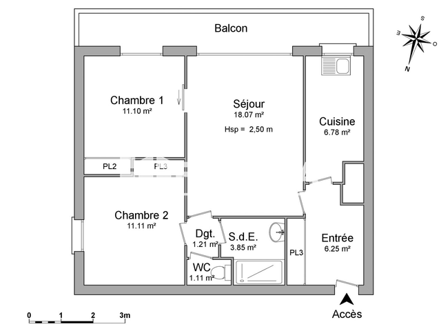 Appartement 3 pièces (59.48 m²) à louer - Meaux (77100)