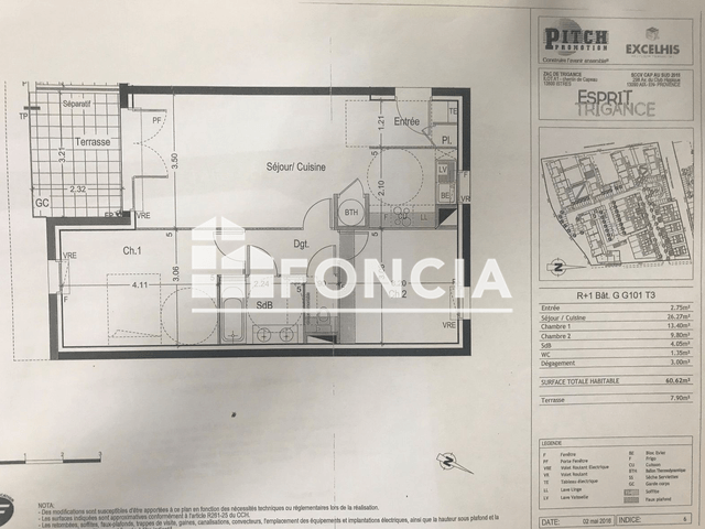 Appartement 3 pièces (60.62 m²) à louer - Istres (13800)