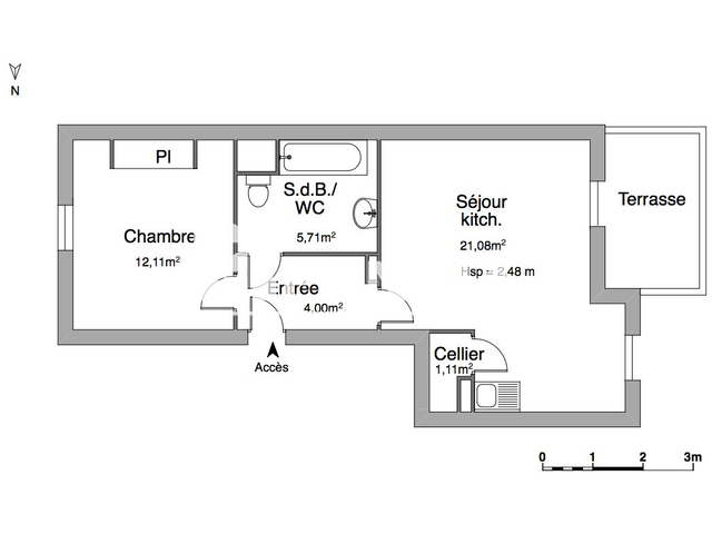 Appartement 2 pièces (44.01 m²) à louer - Lege-cap Ferret (33950)