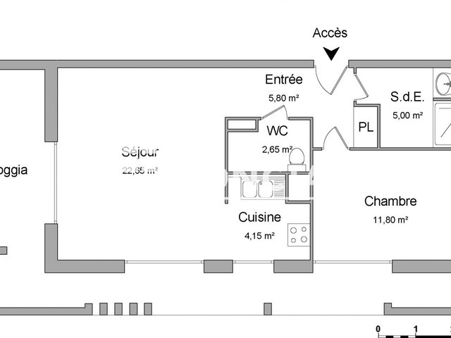 Appartement 2 pièces (52.05 m²) à louer - Le Bouscat (33110)