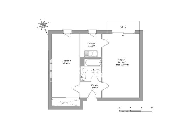 Appartement 2 pièces (47.98 m²) à louer - Toulouse 4ᵉ (31400)