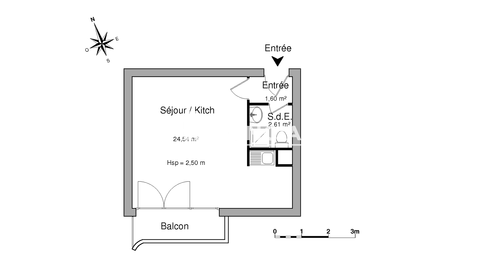 Studio (28.75 m²) à louer - Melun (77000)