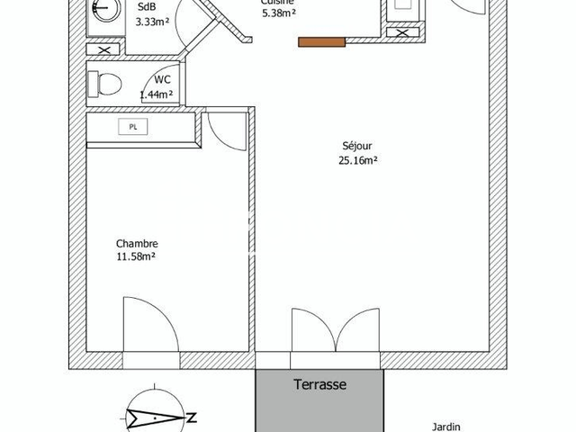 Appartement 2 pièces (46.89 m²) à louer - Cadaujac (33140)