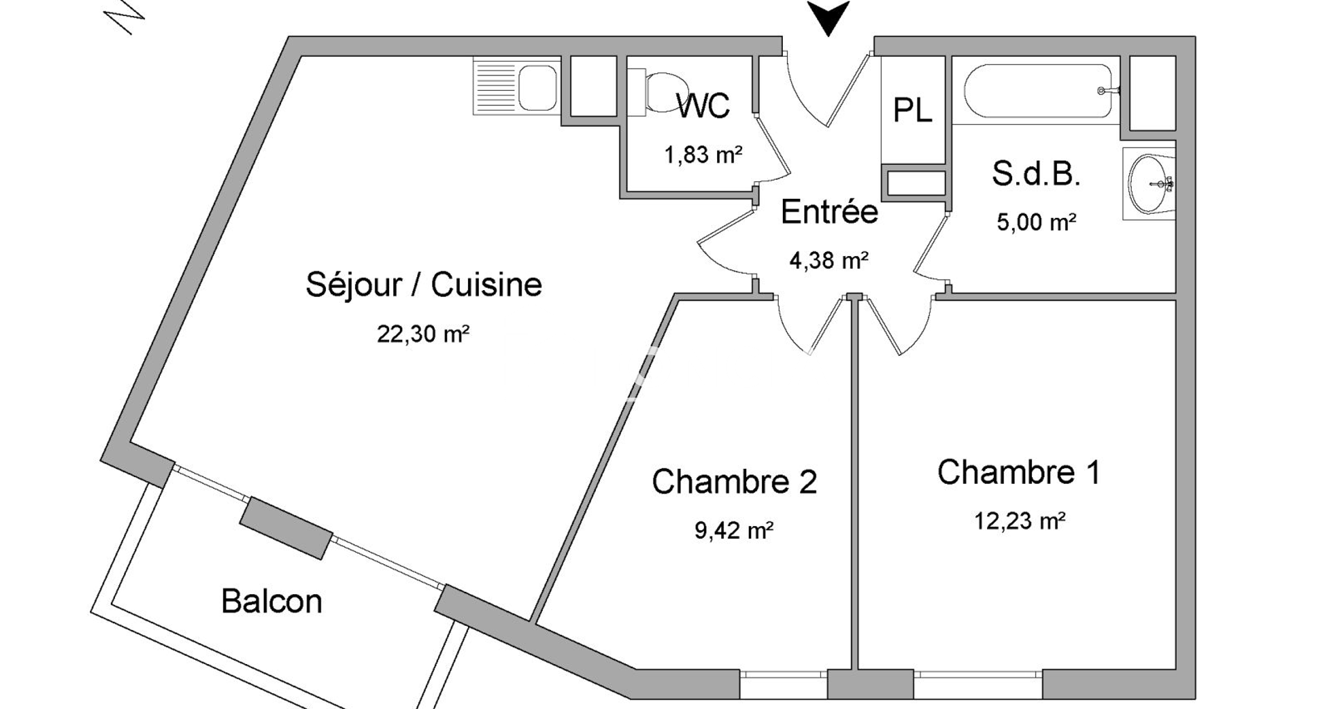 Appartement 3 pièces (55.16 m²) à louer - Neuilly-plaisance (93360)