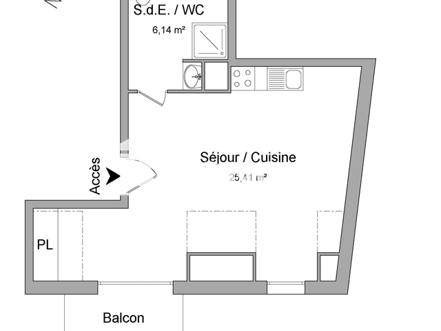 Studio (31.55 m²) à louer - Mennecy (91540)