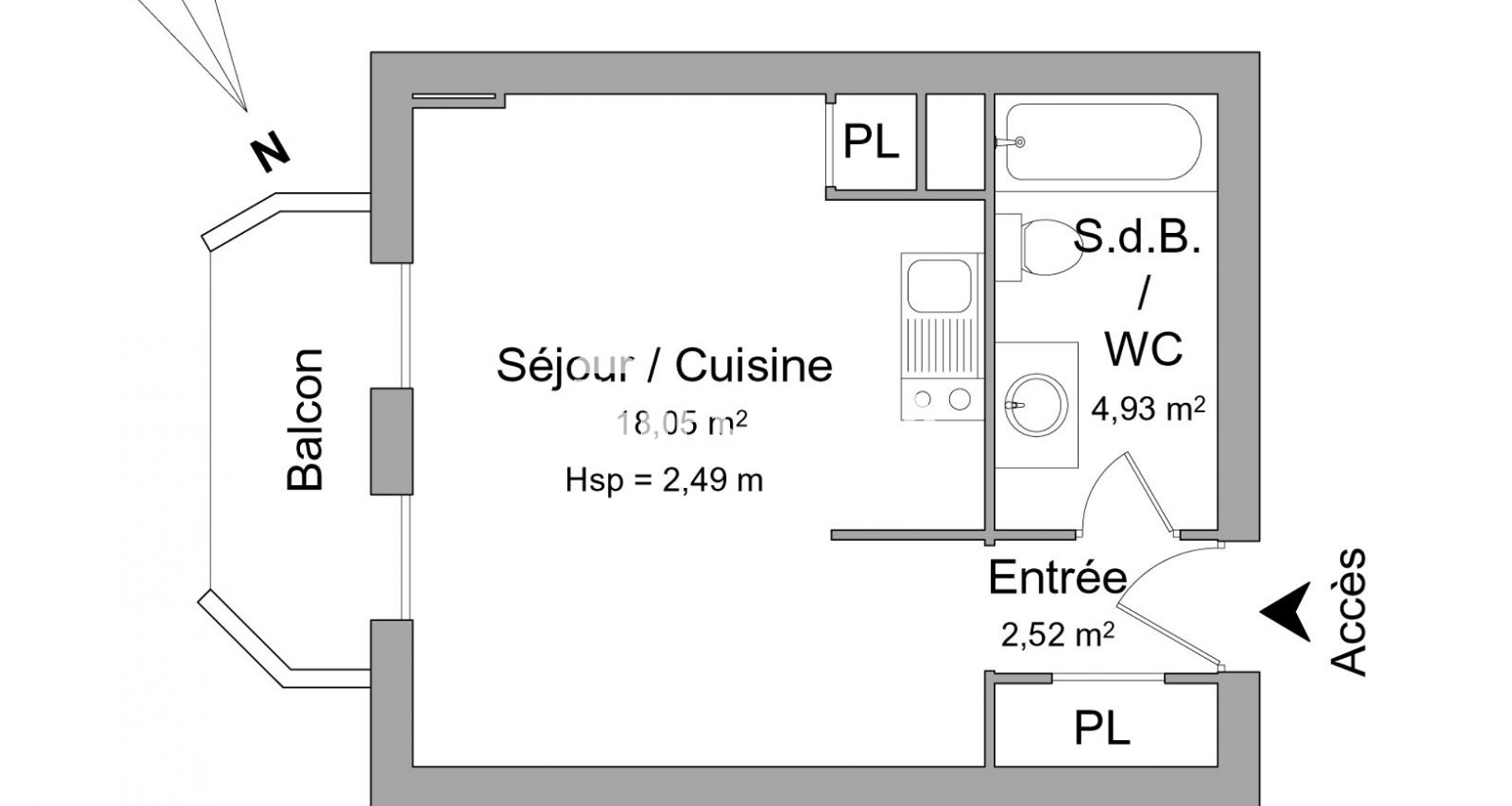 Studio (25.5 m²) à louer - Pontault-combault (77340)
