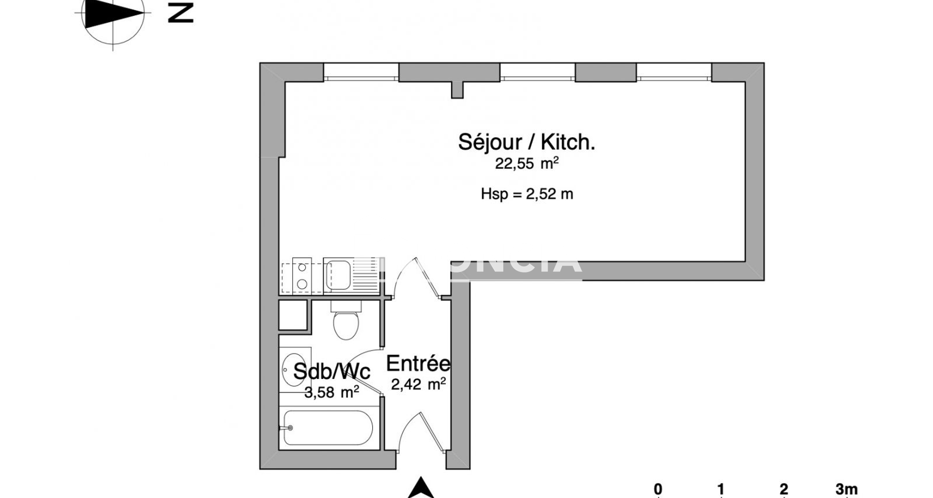 Studio (28.55 m²) à louer - Melun (77000)
