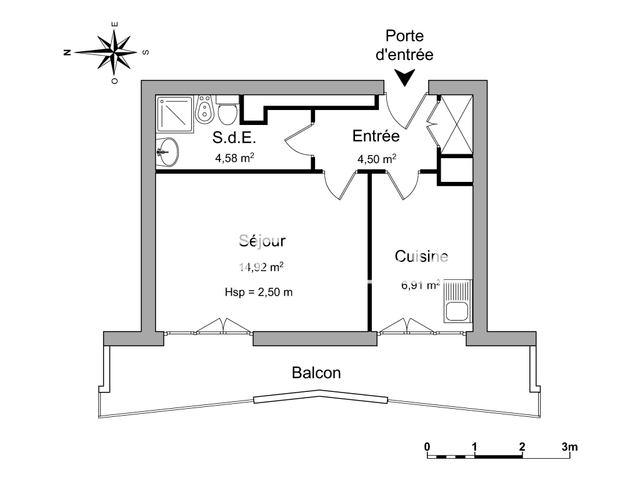 Studio (31.22 m²) à louer - Vallauris (06220)