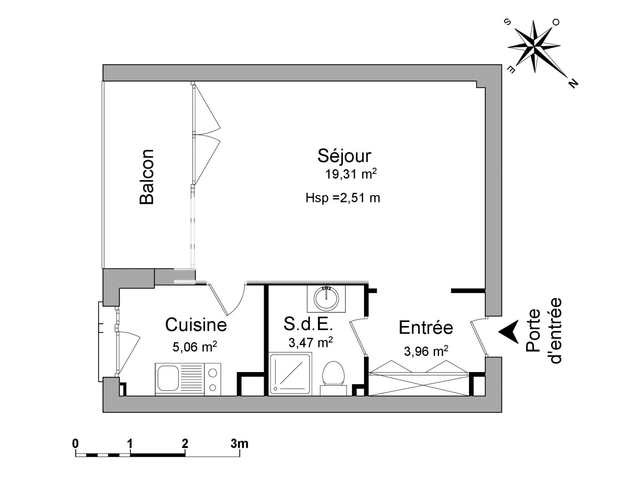 Studio (31.8 m²) à louer - Le Bouscat (33110)