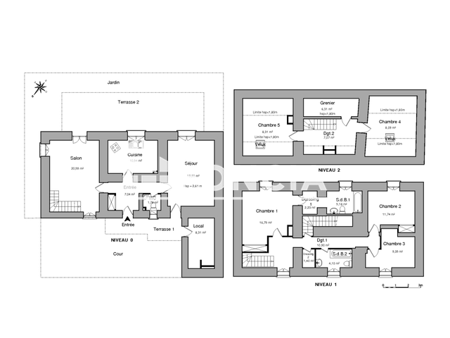 Maison 7 pièces (153.35 m²) à louer - Ste Genevieve Des Bois (91700)