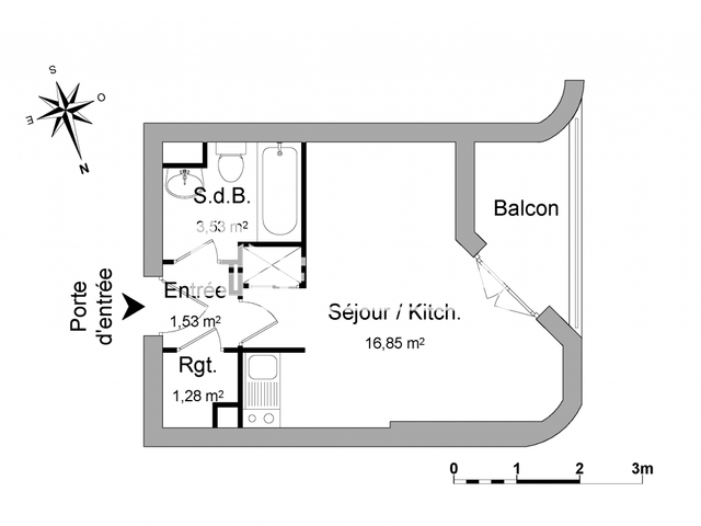 Studio (23.19 m²) à louer - Ramonville Saint-agne (31520)