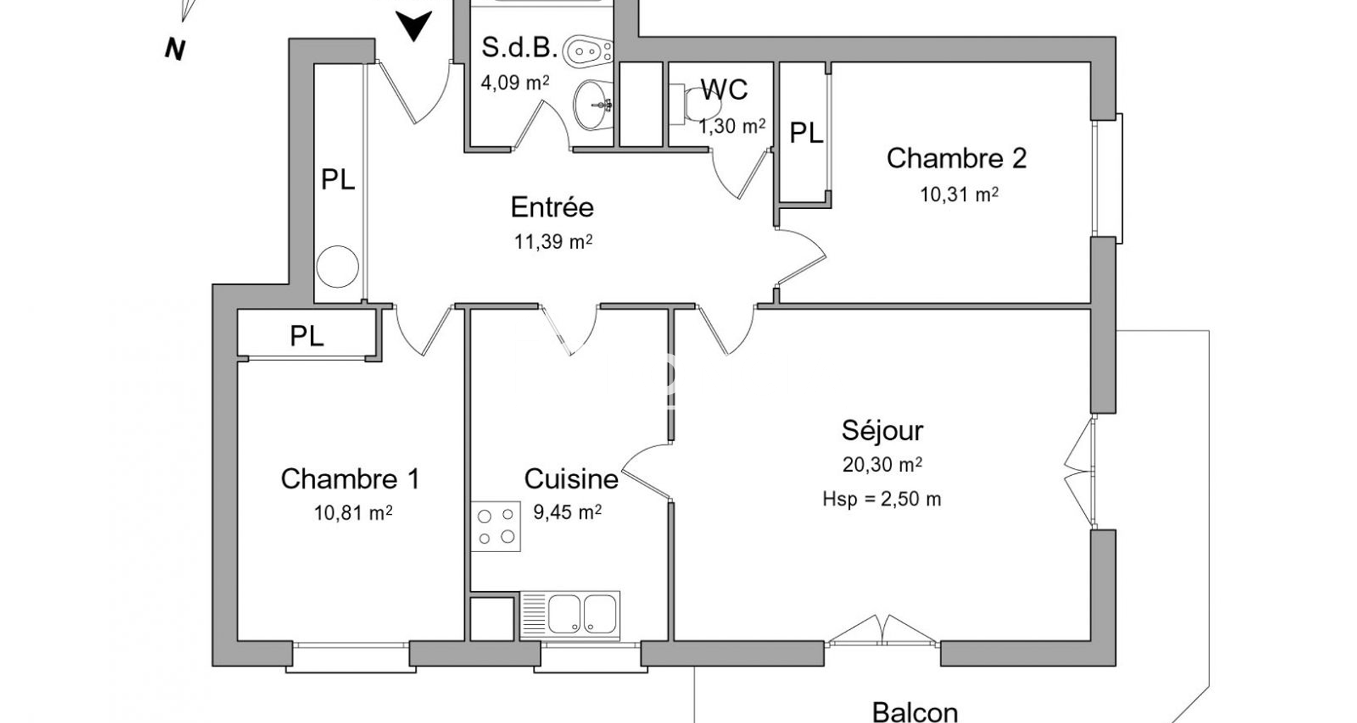Appartement 3 pièces (67.65 m²) à louer - Draveil (91210)