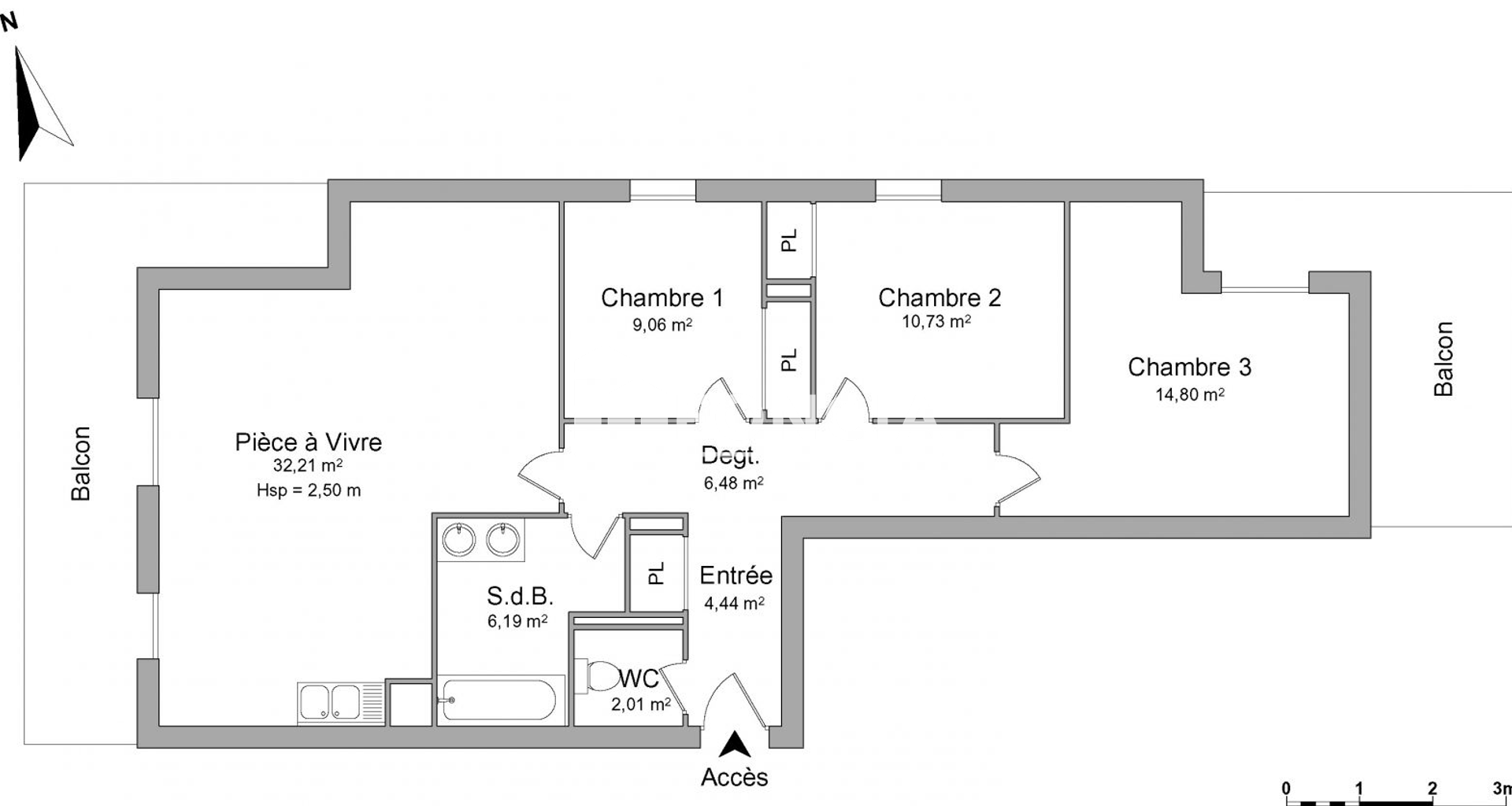 Appartement 4 pièces (85.92 m²) à louer - Toulouse 2ᵉ (31200)