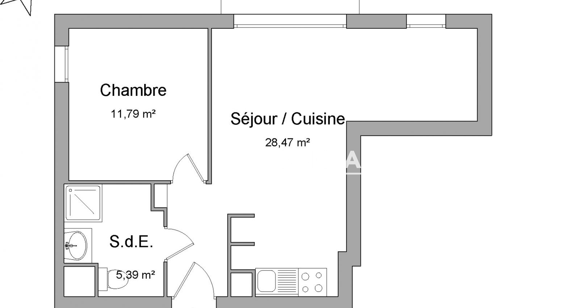 Appartement 2 pièces (45.65 m²) à louer - Jouy-le-moutier (95280)