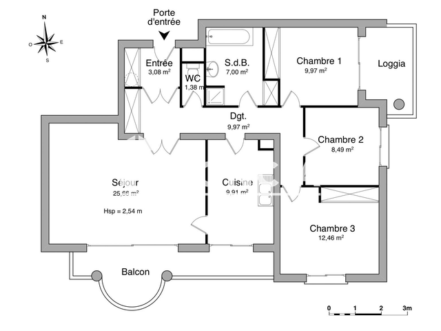 Appartement 4 pièces (87.92 m²) à louer - Villenave D'ornon (33140)