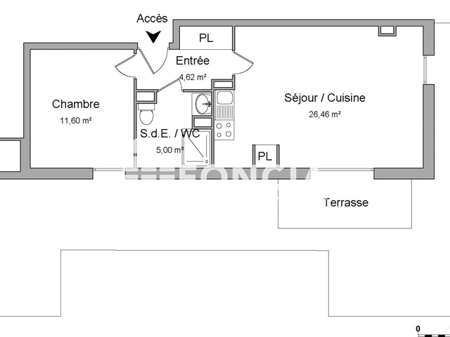 Appartement 2 pièces (47.68 m²) à louer - Villenave D'ornon (33140)