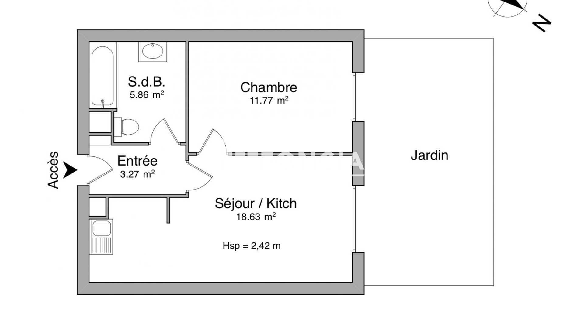 Appartement 2 pièces (39.53 m²) à louer - Aubergenville (78410)