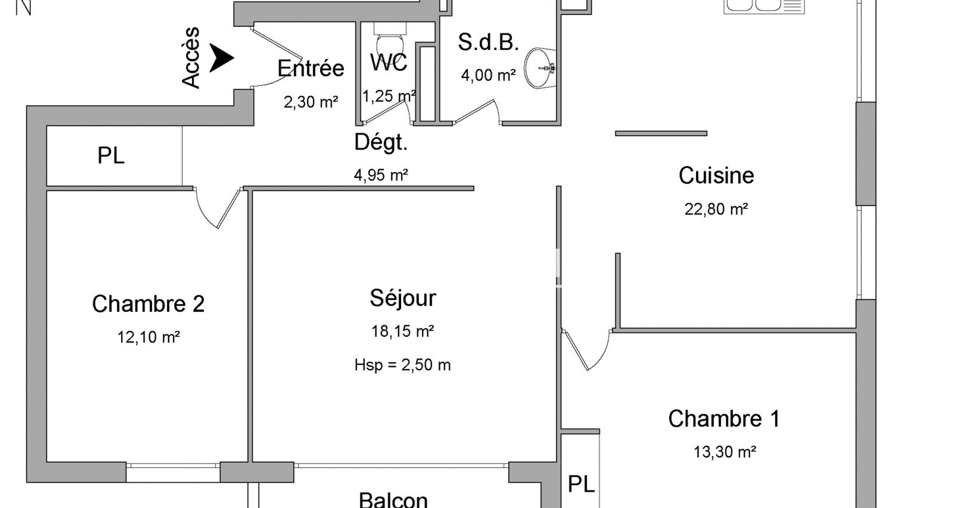 Appartement 4 pièces (78.85 m²) à louer - Lanester (56600)
