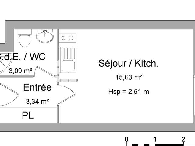 Studio (22.06 m²) à louer - Talence (33400)