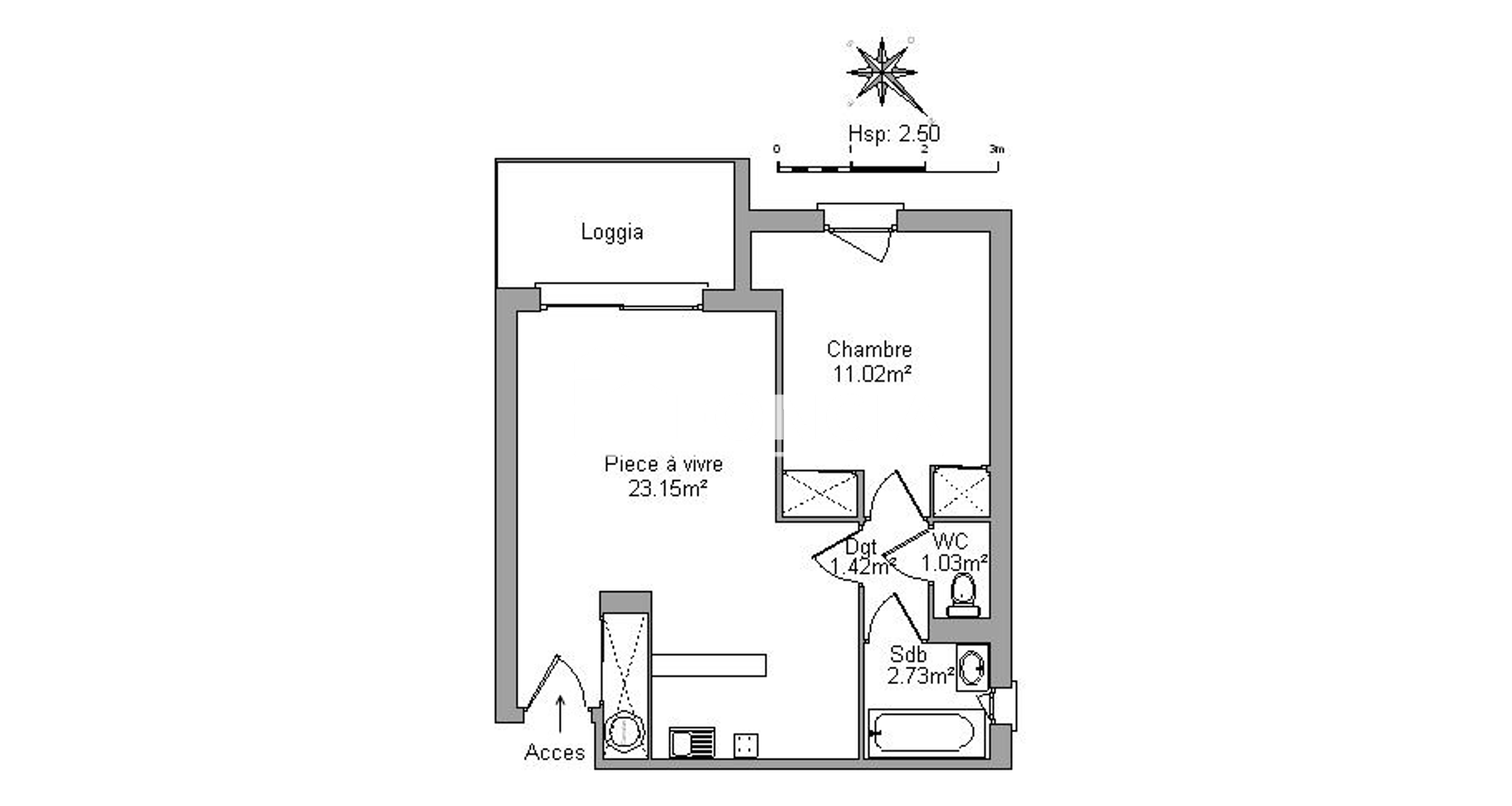 Appartement 2 pièces (39.35 m²) à louer - Arles (13200)