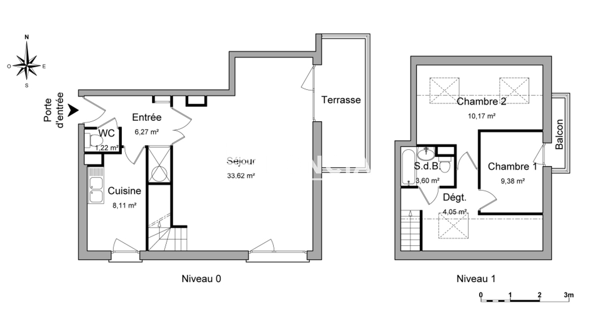 Appartement 3 pièces (76.42 m²) à louer - Arpajon (91290)