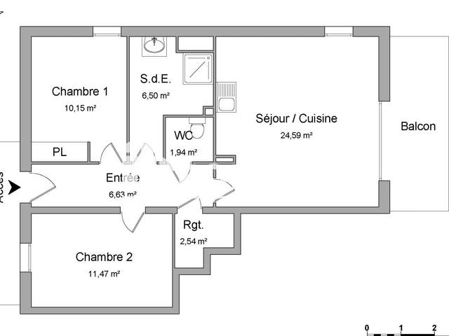 Appartement 3 pièces (63.82 m²) à louer - Parempuyre (33290)