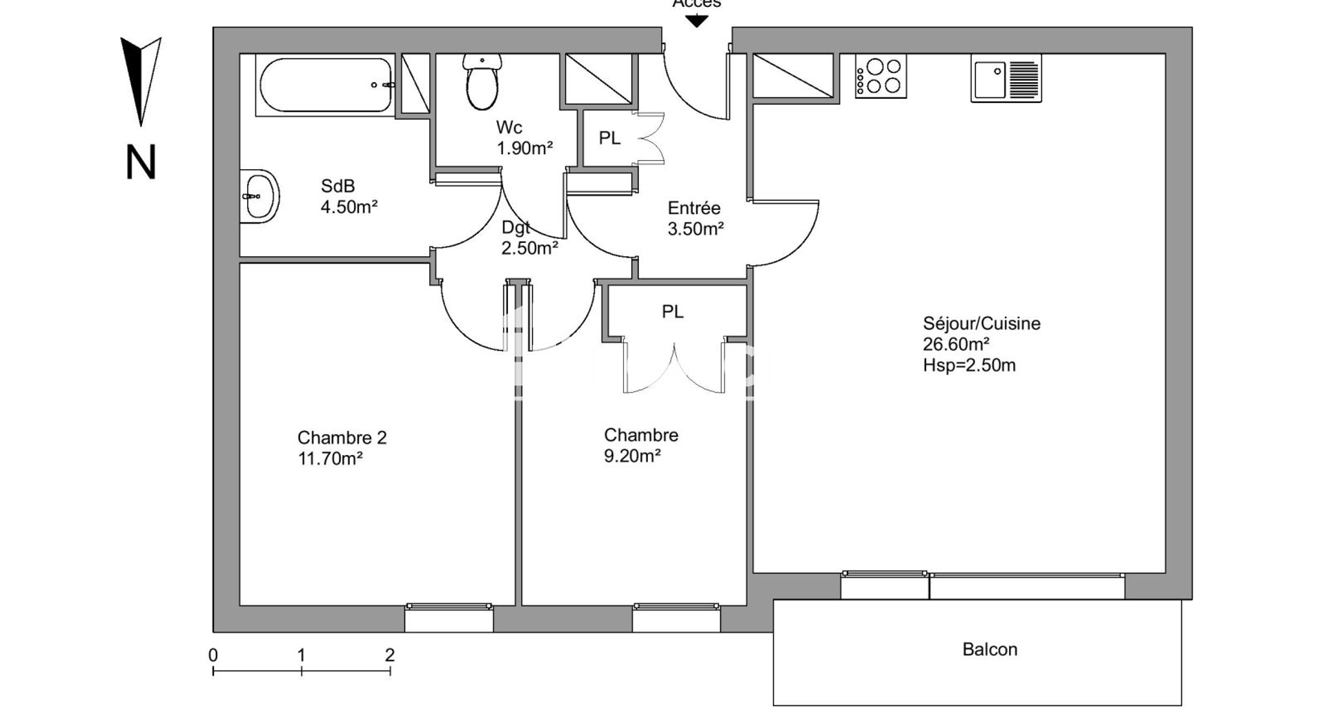 Appartement 3 pièces (59.85 m²) à louer - Mantes-la-ville (78711)