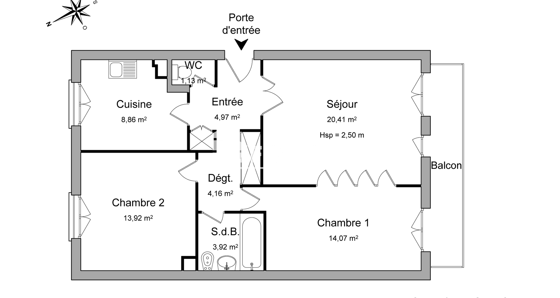 Appartement 3 pièces (71.44 m²) à louer - Limay (78520)
