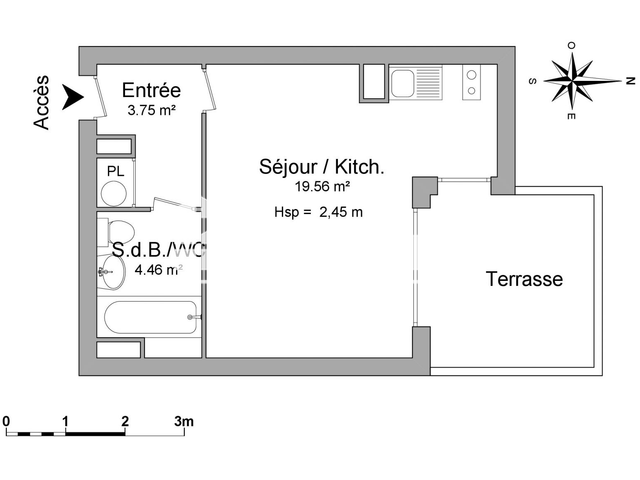 Studio (27.77 m²) à louer - Saint Andre De La Roche (06730)
