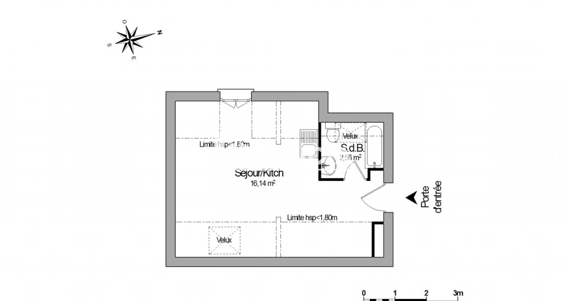 Studio (19.89 m²) à louer - Pontoise (95300)
