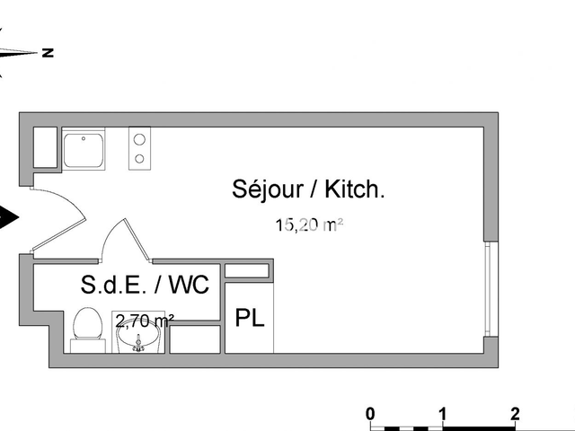Studio (17.9 m²) à louer - Toulouse 4ᵉ (31400)