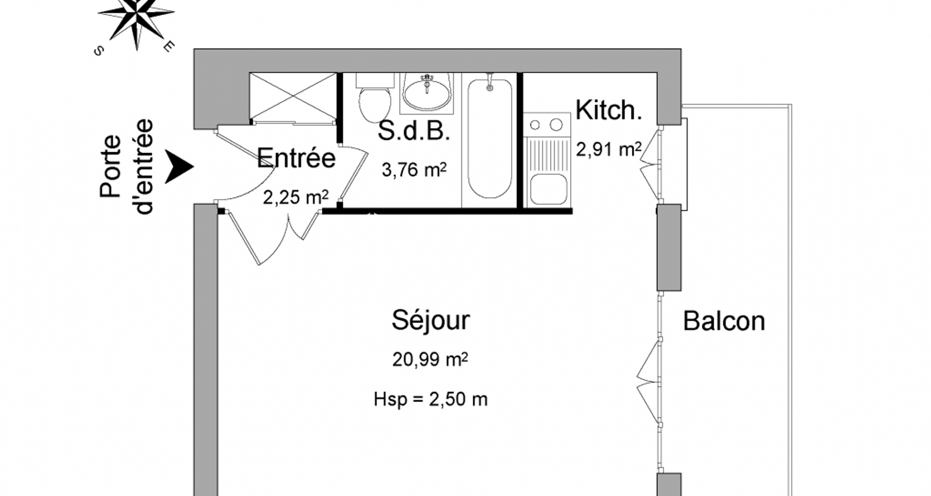 Studio (29.91 m²) à louer - Le Plessis-trévise (94420)