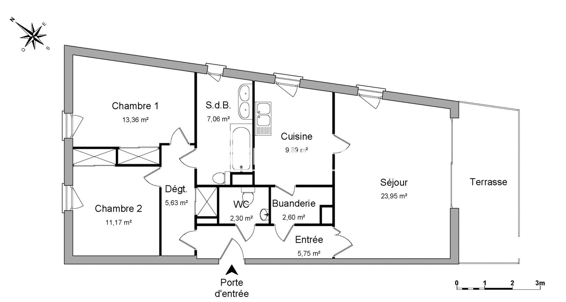 Appartement 3 pièces (81.71 m²) à louer - Draveil (91210)