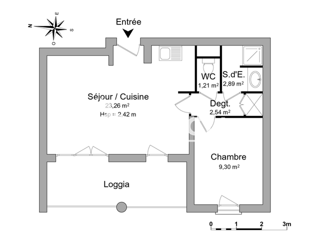 Appartement 2 pièces (39.2 m²) à louer - Istres (13800)