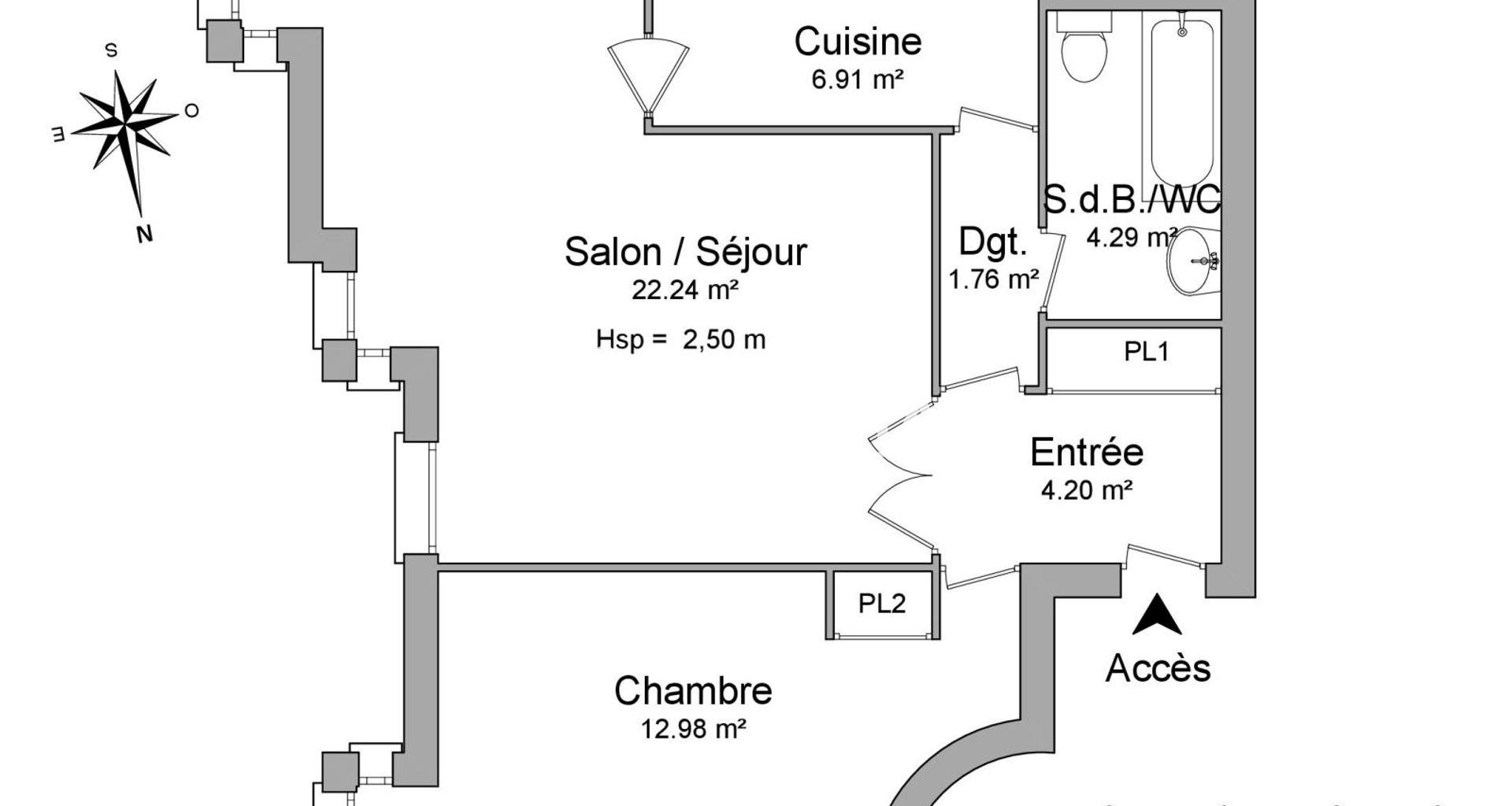 Appartement 2 pièces (52.38 m²) à louer - Noisy-le-grand (93160)