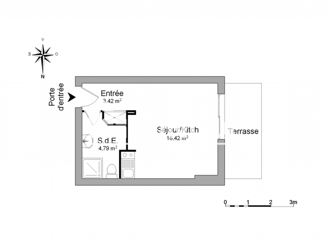 Studio (24.63 m²) à louer - Vannes (56000)