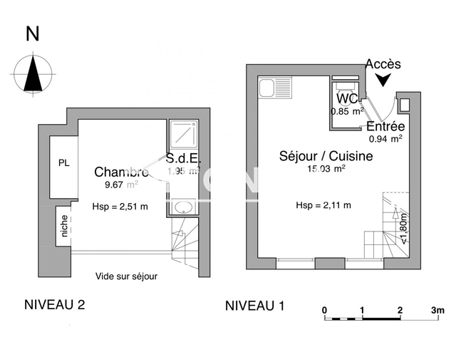 Appartement 2 pièces (28.44 m²) à louer - Nice (06000)