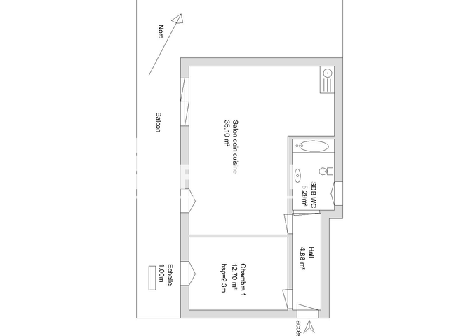 Appartement 2 pièces (101.17 m²) à louer - Briancon (05100)