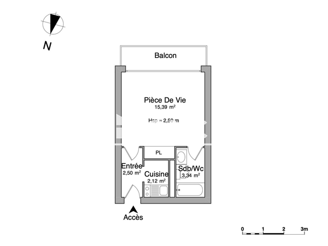 Studio (23.35 m²) à louer - Bordeaux (33000)