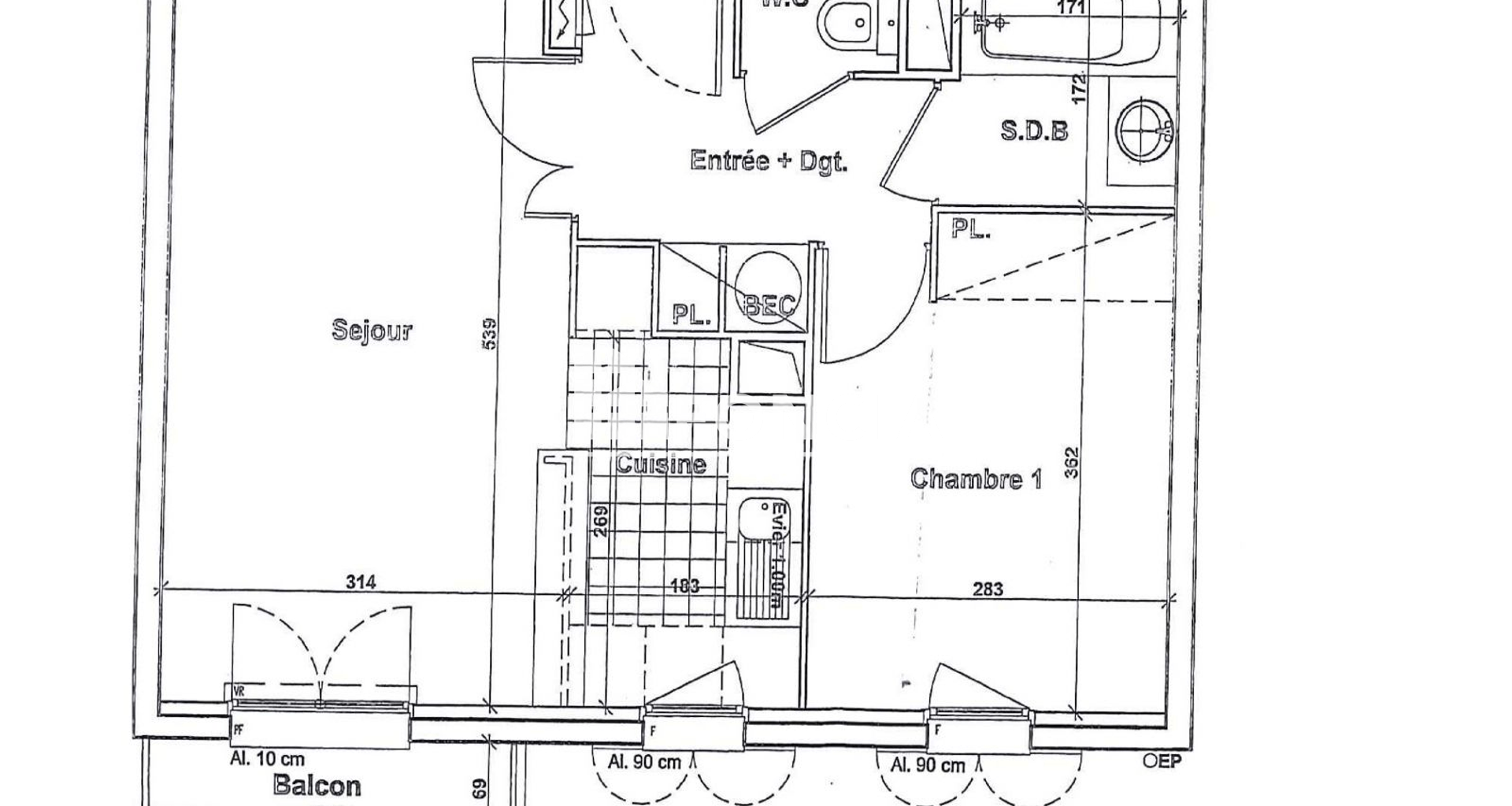 Appartement 2 pièces (41.1 m²) à louer - Vauréal (95490)