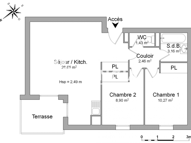 Appartement 3 pièces (54.88 m²) à louer - Auterive (31190)