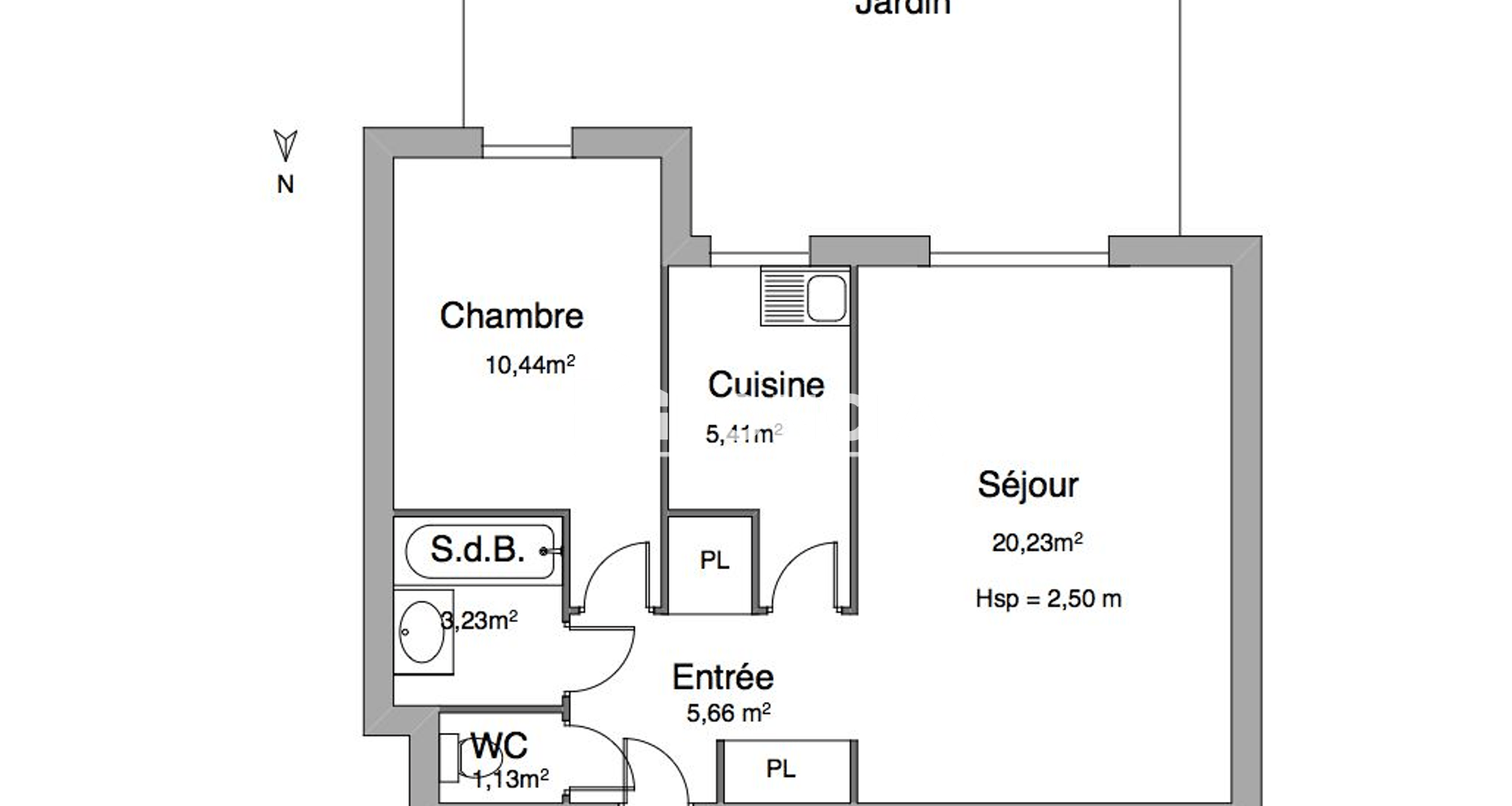 Appartement 2 pièces (46.1 m²) à louer - Vauréal (95490)