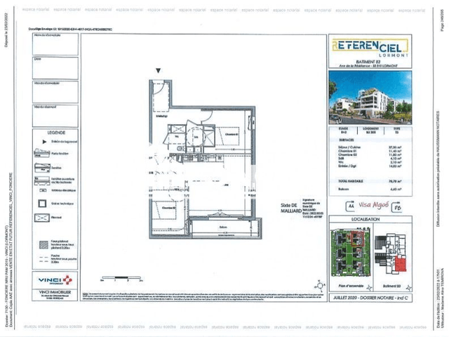 Appartement 3 pièces (70.7 m²) à louer - Lormont (33310)
