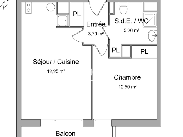 Appartement 2 pièces (41.5 m²) à louer - Toulouse 2ᵉ (31200)