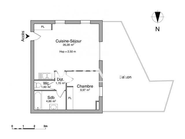 Appartement 2 pièces (44.41 m²) à louer - Martigues (13500)