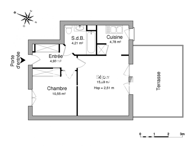 Appartement 2 pièces (40.16 m²) à louer - Pibrac (31820)