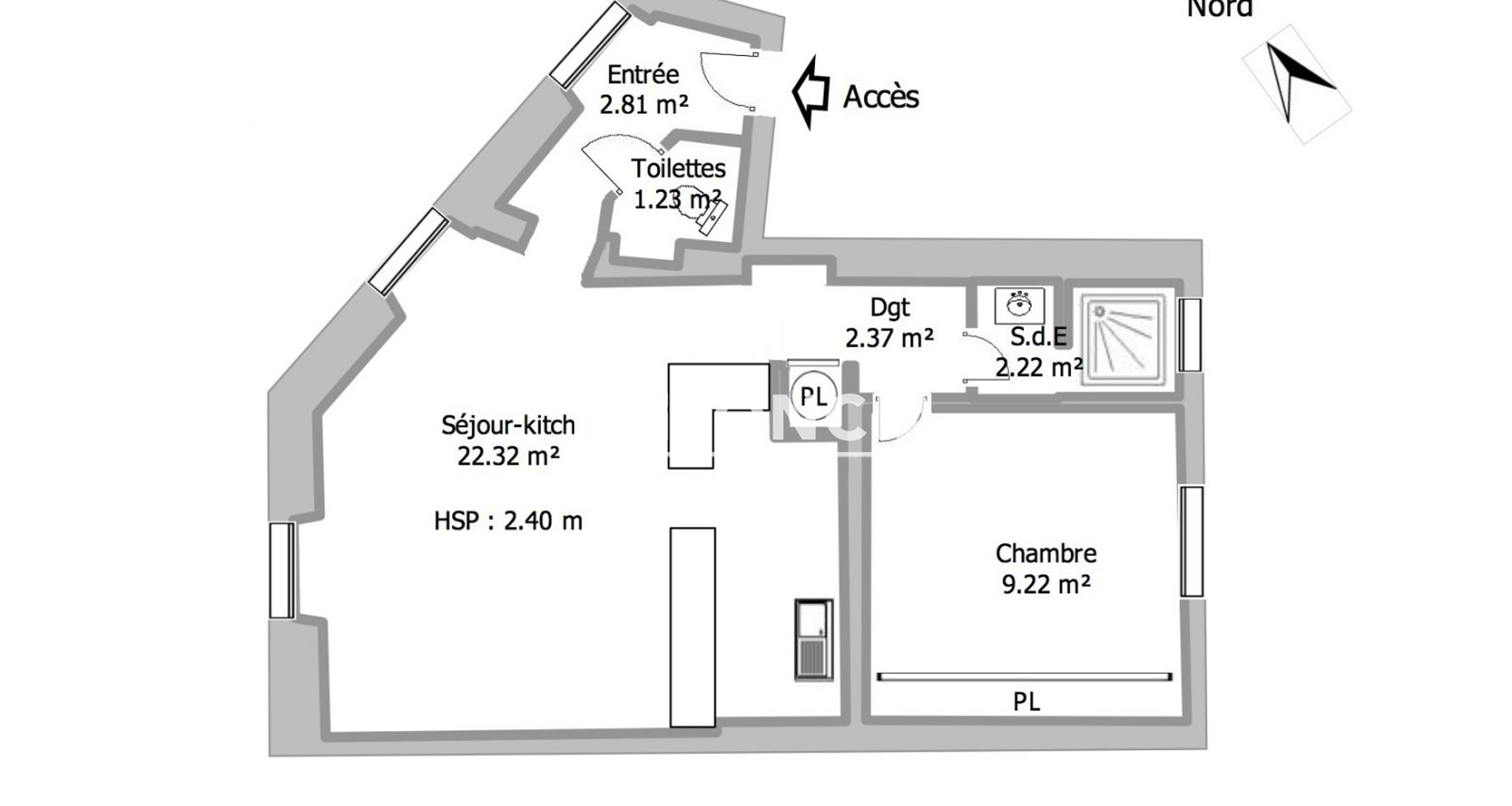 Appartement 2 pièces (40.17 m²) à louer - Melun (77000)